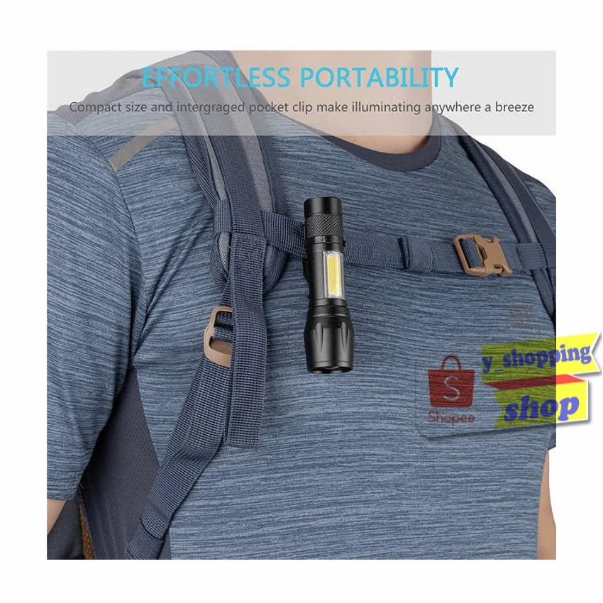 ไฟฉายพกพา 530 Portable Flashlight CREE LED XPE+COB ชาร์จ USB thumbnail 4
