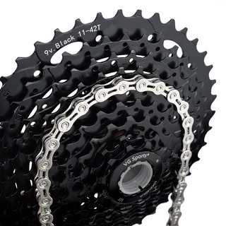 VG Sports โซ่จักรยาน 6 7 8 9 10 11 ความเร็ว 116 Links Half Hollow น้ำหนักเบาจักรยานสำหรับ MTB Mountain Road Bike อุปกรณ์เสริม