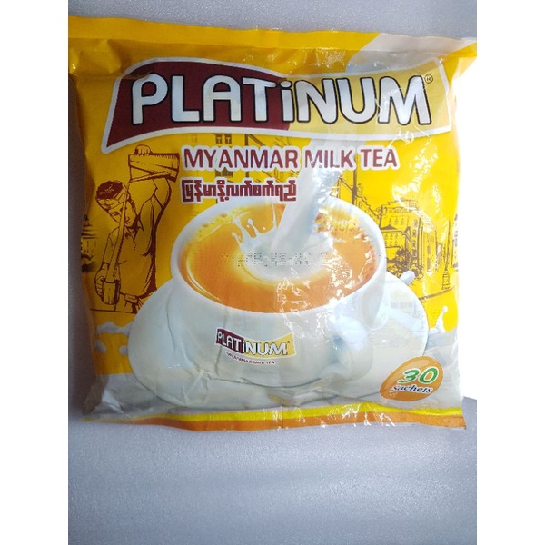 ชาแพตตินั่ม ชานมพม่า ยี่ห้อ แพตตินั่ม  Platinum Teamix