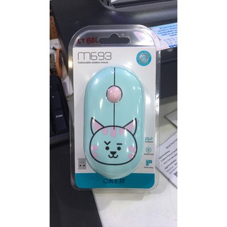 Mouse M693 แมวสีเขียว เม้าส์ไร้สายตัวใหม่ ของ oker สวย น่ารัก น่าใช้