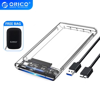 ORICO 2.5” USB 3.0 SATA HDD Box HDD Hard Disk Drive External HDD Enclosure Transparent Case Tool Free 5Gbps Support 2TB (2139)