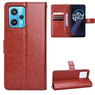 เคสโทรศัพท์หนัง PU ฝาพับ พร้อมช่องใส่บัตร สําหรับ Realme 9 Pro Plus Realme 9 Pro+ Plus