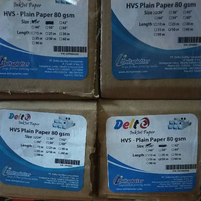 HVS ม้วนกระดาษ 80gram A0 36-in 90cm x 50m