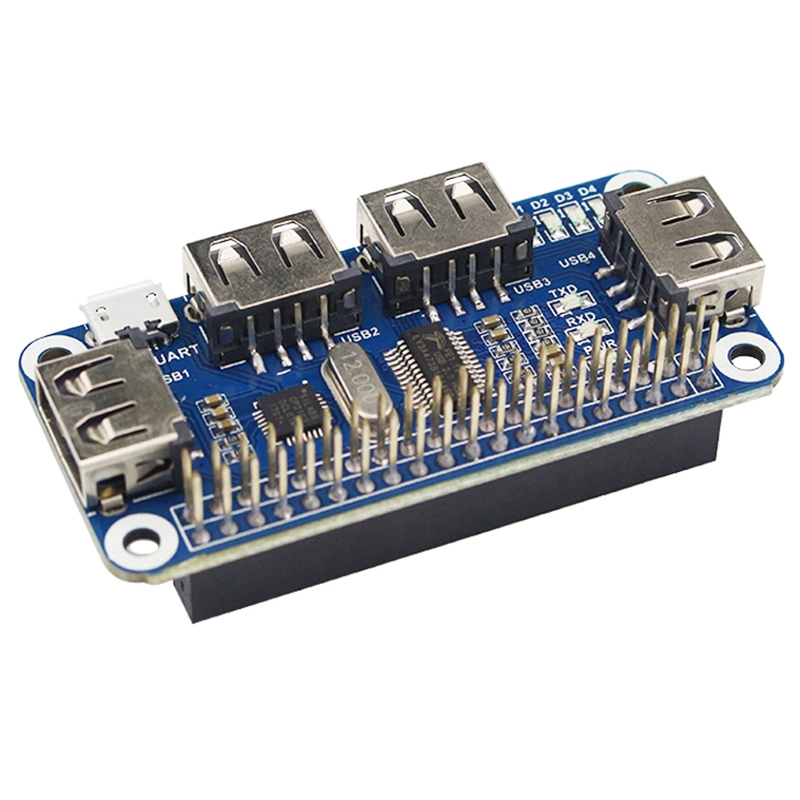 4 พอร์ต usb hub หมวกสําหรับ raspberry pi 3/2/zero w รูปที่ 3