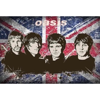 โปสเตอร์วงดนตรี วินเทจ Oasis