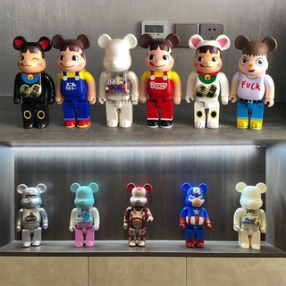 ฟิกเกอร์ของเล่น 400%  28 ซม Bearbrick Lucky Cat LVxSupreme Marvel Disney Mickey Be @ Rbrick