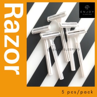 [5 ชิ้น] มีดโกน มีดโกนหนวด ที่โกนหนวด Razor รุ่นปกติ/รุ่นย่อยสลายได้