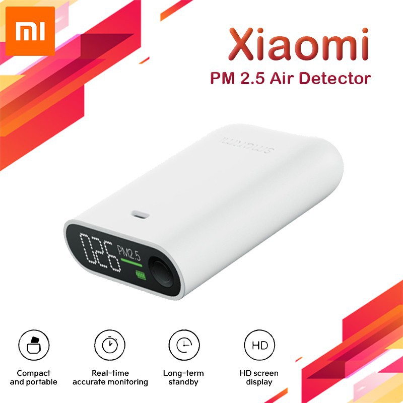 Xiaomi Smartmi PM2.5 air detector indoor and outdoor portable real-time air quality detection เครื่องวัดค่าฝุ่นพร้อมสต็อ