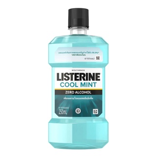 Listerine Cool Mint Zero Alcohol ลิสเตอรีน น้ำยาบ้วนปาก คูลมินต์ ซีโร่ แอลกอฮอล์ 250 มล. เพื่อลมหายใจหอมสดชื่นยิ่งขึ้น