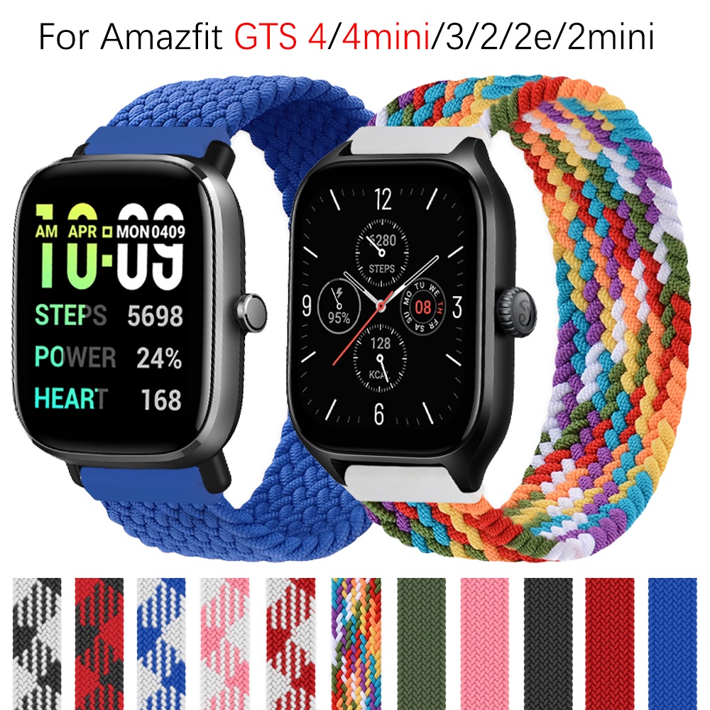 สายนาฬิกาข้อมือผ้าไนล่อนถัก 20 มม . สําหรับ for Xiaomi Huami Amazfit GTS 4 3 2 2e GTS 4mini 2mini