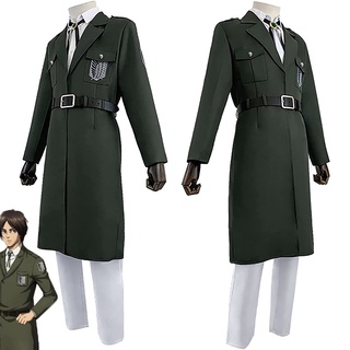 เสื้อคลุมคอสเพลย์ Attack on the Titans Allen Uniforms Army สีเขียว