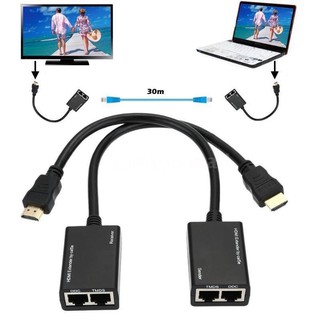 HDMI Over RJ45 CAT5e CAT6 UTP LAN Ethernet Extender Repeater 1080P 3D to 100ft