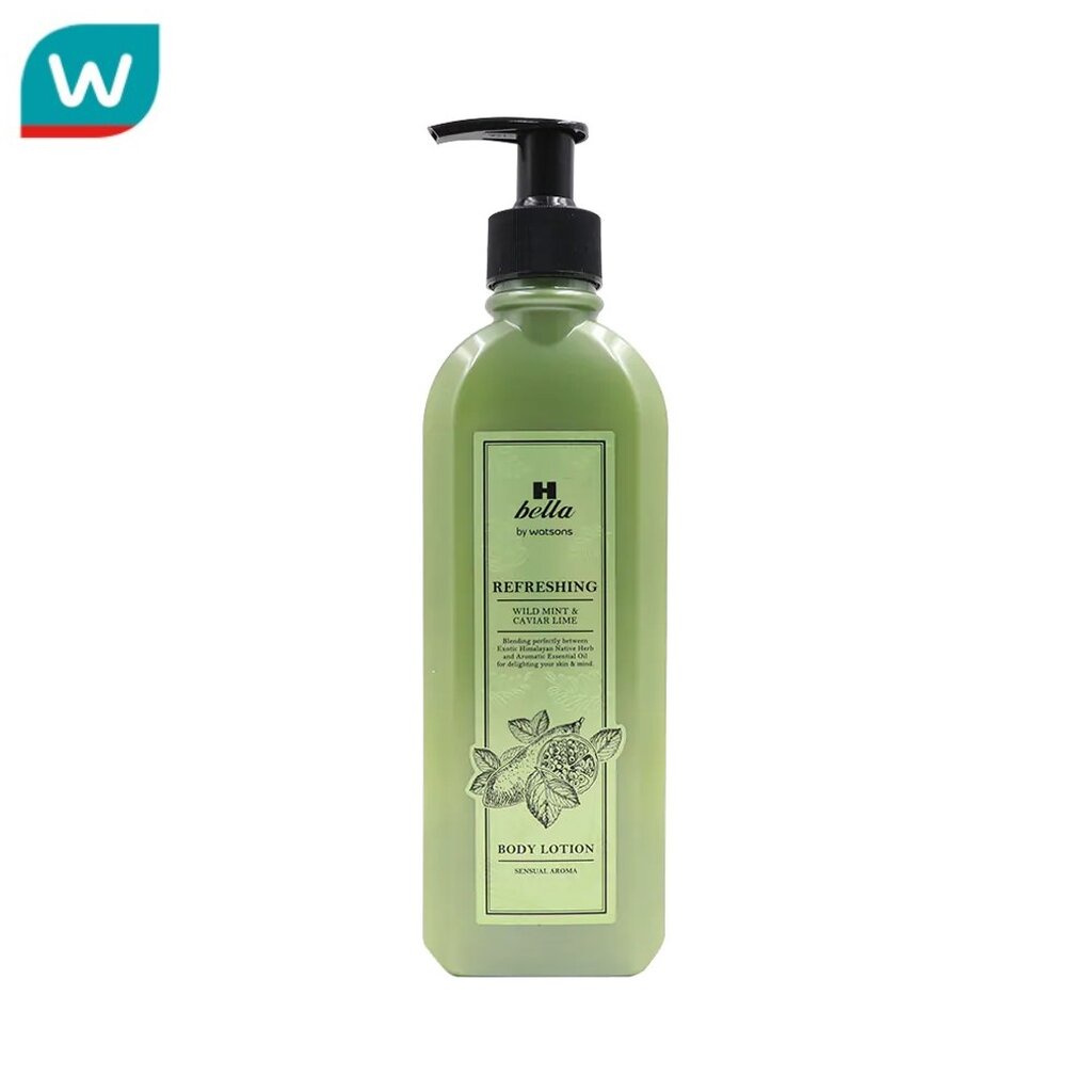 H Bella by Watsons เอช เบลล่า บาย วัตสัน รีเฟรชชิ่ง ไวลด์ มิ้นต์ แอนด์ คาเวียร์ ไลม์ บอดี้ โลชั่น 300มล