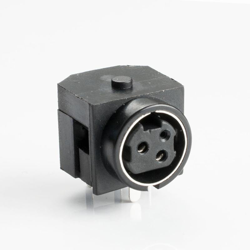 สต็อกพร้อม* 1 ชิ้น,3pin 3P Mini DIN Jack Connector Socket Female Power Connector