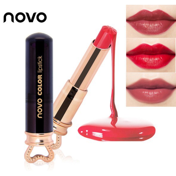 8สี NOVO color lipstick essence โนโว ลิปสติก สไตล์เกาหลี Matte Naakt Lipstick Lip No.5103