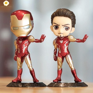 โมเดลฟิกเกอร์ PVC รูปซุปเปอร์ฮีโร่ Marvel The Avengers Iron Man Q Version