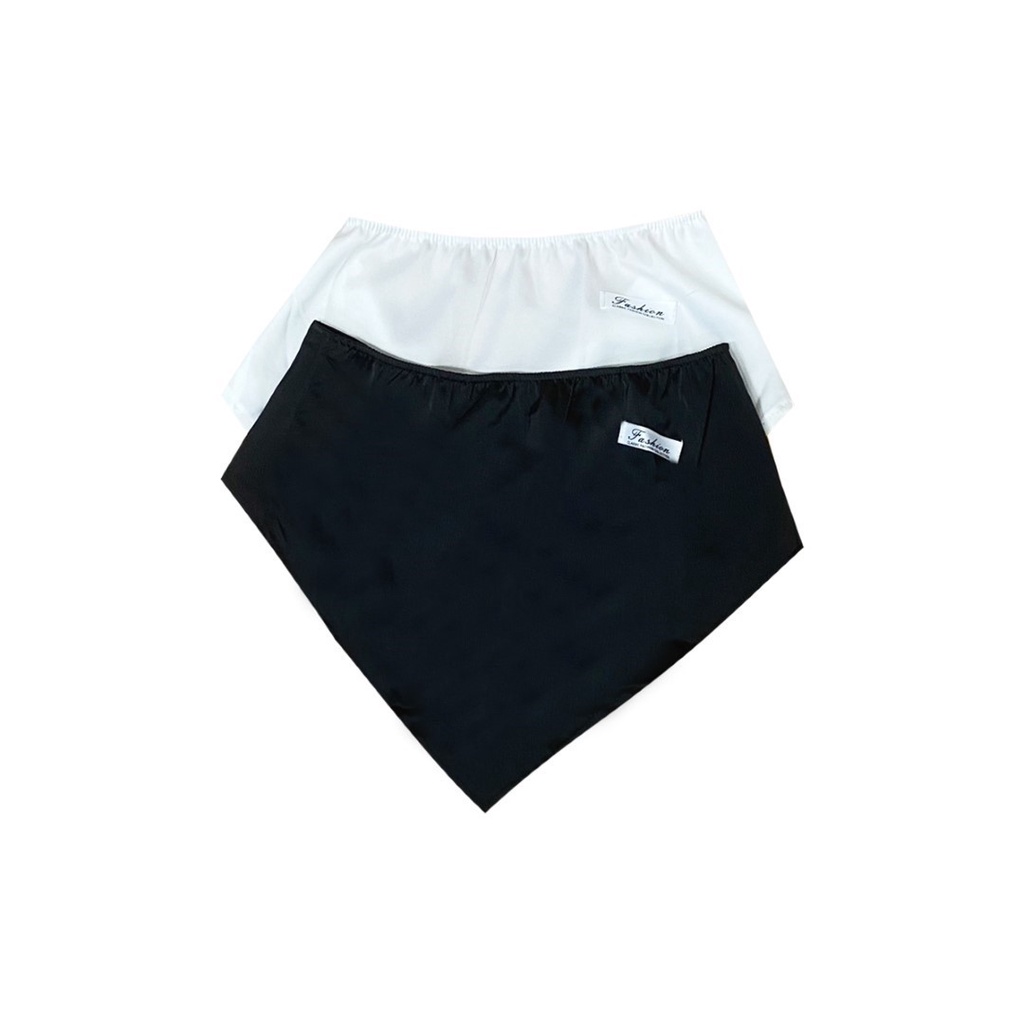 ✅ส่งไว✅สต็อกไทย เสื้อเกาะอก ผูกหลังอกแต่งเย็บป้าย 2 สี - รูปที่ 7