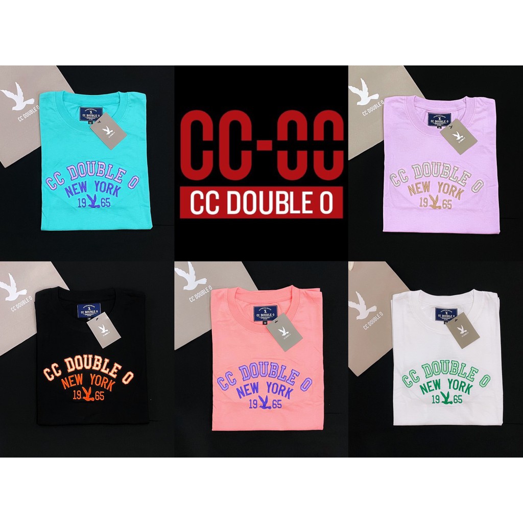 💥🛒 เสื้อยืดงานปัก-งานป้าย CC-OO Cotton 100% (SMLXL) No.48 🎊👑🏍️
