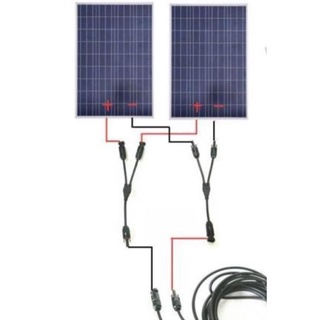 สายขนานแผงโซล่าเซลล์ 2แผง MC4 Y เข้า 2 ออก 1