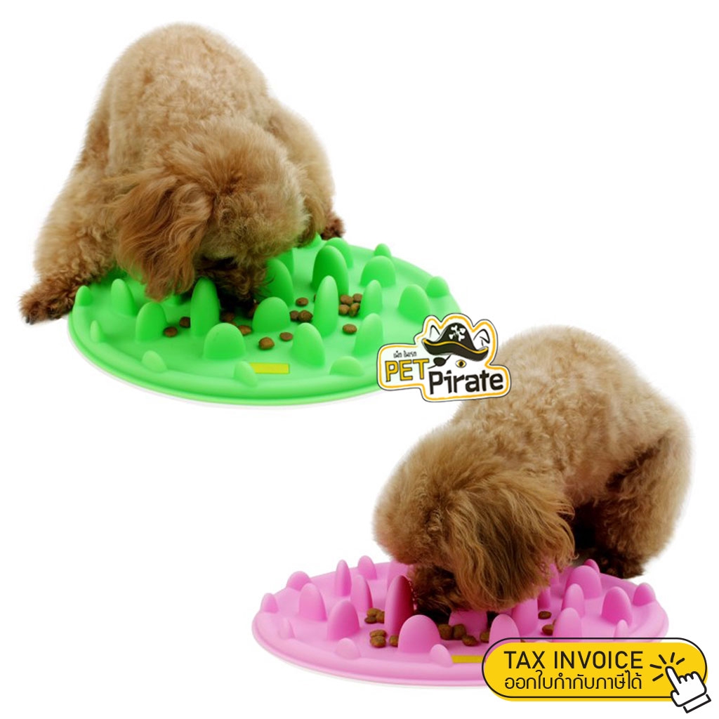 A DUCK ชามอาหารหมา ถาดอาหารดีไซน์พิซซ่า สำหรับหมาตะกละ ชามอาหารสัตว์เลี้ยง ชามข้าวสุนัข ชามข้าวหมา