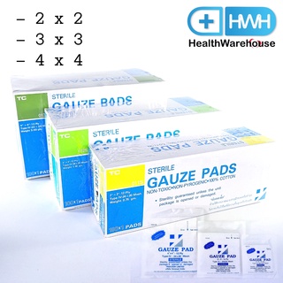 Sterile Gauze Pads ผ้าก๊อซปลอดเชื้อ 2 x 2 / 3 x 3 / 4 x4 นิ้ว ( ซองละ 1 แผ่น )