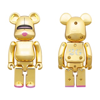 Bearbrick Sorayama GOLD 200% 14cm. - ตุ๊กตา Bearbrick สำหรับตั้งโชว์