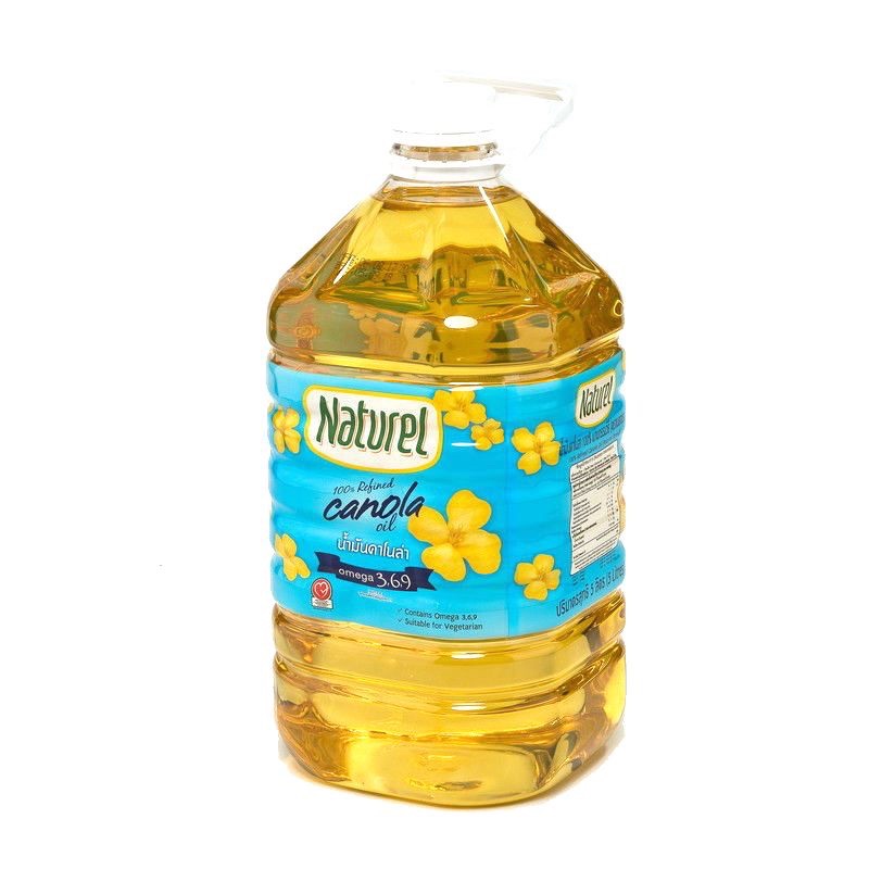 น้ำมันคาโนล่า 100% ตรา เนเชอเรล Naturel Canola Oil ปริมาตรสุทธิ 5 ลิตร