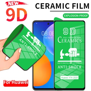 กระจกนิรภัยกันรอยหน้าจอ 9D เซรามิกสําหรับ Huawei P20 P30 Lite P40 Nova 7I 7 Se 5T 3I Y7Pro Y9 Prime 2019 Y7P Y5P Y6P Y6S Y9S Y7A