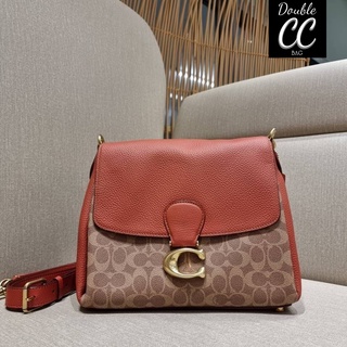 (แท้ 💯%‼ Factory) COACH 5229 MAY SHOULDER BAG IN SIGNATURE CANVAS