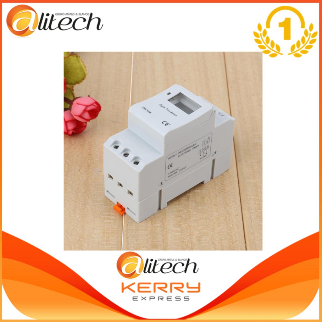 Alitech 16A Electronic Switch Weekly Programmable Digital Switch Relay Timer Controller(White)-220V (Off White)