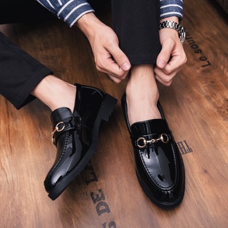 มีน้ำหนักเบา รองเท้า ไซส์ใหญ่ รองเท้าหนัง Mens shoes leather shoes Not Expensive