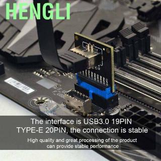 hengli เมนบอร์ดการ์ดขยาย usb 3 . 0 front 19 pin to 1 type - c e อะแดปเตอร์ 20