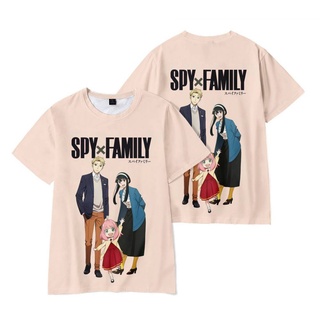 เสื้อยืดโอเวอร์ไซส์เสื้อยืดแขนสั้นลําลอง พิมพ์ลายกราฟฟิคอนิเมะ The Forger SPY x FAMILY ทรงหลวม ขนาดใหญ่ สําหรับผู้ชาย แล