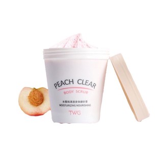 Peach Clear Body Scrub สคับพีชเพื่อผิวขาวใสอมชมพู หอมมาก