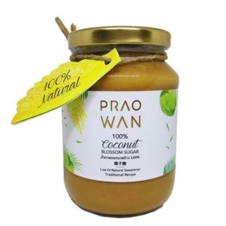 Praowan น้ำตาลดอกมะพร้าว 100% หอมอร่อย ดัชนีน้ำตาลต่ำ แคลอรี่ต่ำ