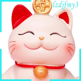 Lucky Cat Figurines Car Decor Statue for Dashboard Home