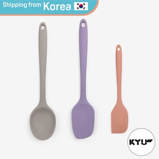 [DAILY LIKE Korea] Silicone Kitchenware Cooking Tools Set 3Pcs | Kitchen Non-stick Spoon Spatula Set | Kitchen Utensils Kitchenware Cooking Tools