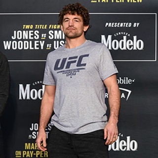 ใหม่ UFC star เสื้อยืดแขนสั้น ผ้าฝ้าย ทรงหลวม ลาย MMA สําหรับออกกําลังกาย วิ่ง มวยสามารถปรับแต่งได้