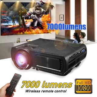 โปรเจคเตอร์ T5 Full 7000LM HD 1080P LCD Smart Video LED สําหรับโฮมเธียเตอร์ Hdmi AV TF USB VGA