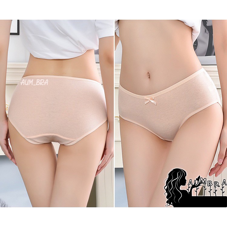 กางเกงในผู้หญิง แต่งโบว์ สไตล์ญี่ปุ่น ผ้าลื่น ยืดหยุ่นสูง ใส่สบาย ทำความสะอาดง่าย A008 ราคา ถูกที่สุด ดีลบีเคเค แกลเลอรีภาพที่ 3