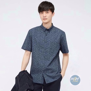 ยู นิ โคล่  เสื้อเชิ้ตแขนสั้น Extra Fine Cotton Broadcloth มือสอง สภาพใหม่ MEN