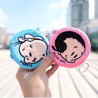 กระเป๋าใส่เหรียญ Baby Popeye ป๊อปอาย &amp; Olive Oyl โอลีฟออย 4นิ้ว