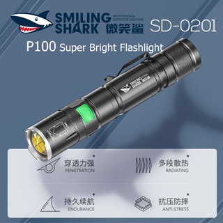 Smilingshark SD0201 led ไฟฉายสว่าง ไฟฉายชาร์จไฟusb ไฟฉายซูมได้ ไฟฉายกันน้ำ ไฟฉายยุทธวิธี ฉุกเฉินกลางแจ้ง LED flashlight