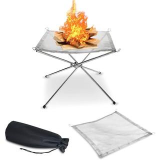 ตระแกรงก่อกองไฟแค้มปิ้งแบบพกพา KEGOMAS Portable Outdoor Fire Pit with Carry Bag Design ของแท้ Imported from USA ของแท้