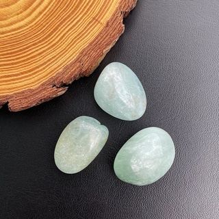 เซ็ตหินอความารีน สีเขียว ก้อนขัดมัน 3ชิ้น (Aquamarine Tumbled Set) #3