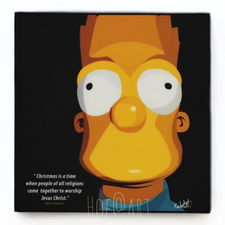 Bart Simpson บาร์ท ซิมสัน เดอะซิมป์สัน การ์ตูน cartoon รูปภาพ​ติด​ผนัง​ pop art ของขวัญ รูปภาพ แต่งบ้าน กรอบรูป