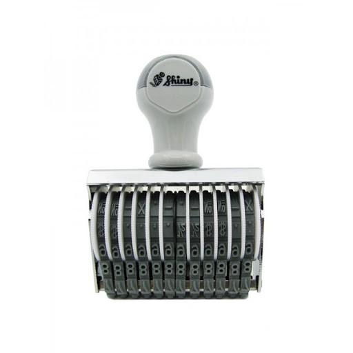 ตรายางตัวเลข แป้นสำเร็จ Shiny Numbering Stamp  ( 4mm )   12/15 หลัก  N-412/N-415