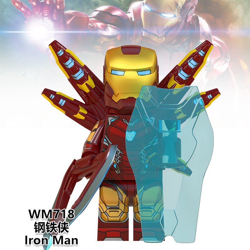 Wm718 Superhero Marvel Iron Man Avengers Endgame Children's Building Block Toys