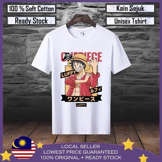 เสื้อยืด ผ้าฝ้าย 100% พิมพ์ลาย One Piece Luffy Baju สําหรับผู้ชาย