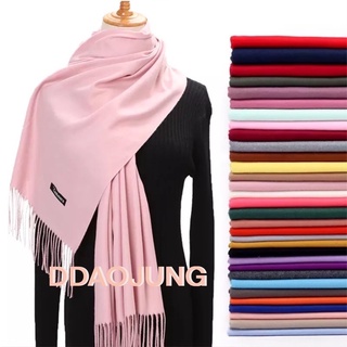 SCARF CASHMERE สีพื้น สวยงาม ผ้าหนา ELEGANT มากๆจ้า